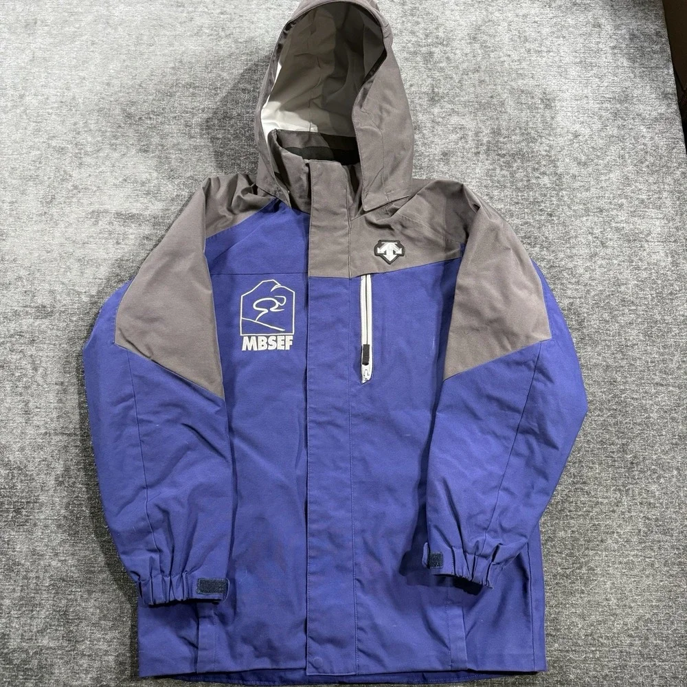 Descente Ski Jacket Junior Size Boys 16‎ Insulated Blue & Gray MBSEF Winter Snow